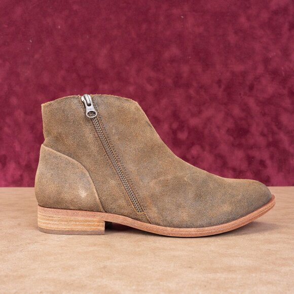 Kork Ease Women Riley Taupe Distress Leather Western Ankle Boots size 9.5 - Picture 4 of 8